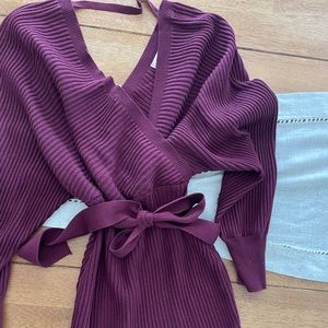 Burgundy Sweater Dress